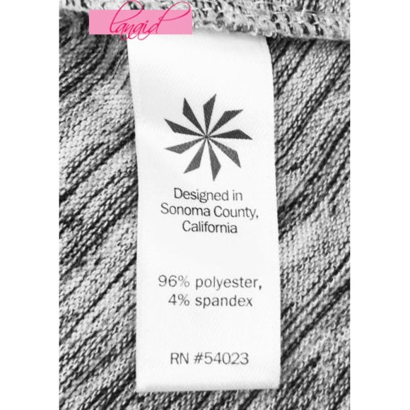 Athleta Blissful Sharkbite Sweatshirt Grey Heather Zippers High-Low Edgy Sweater - Picture 8 of 9